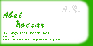 abel mocsar business card
